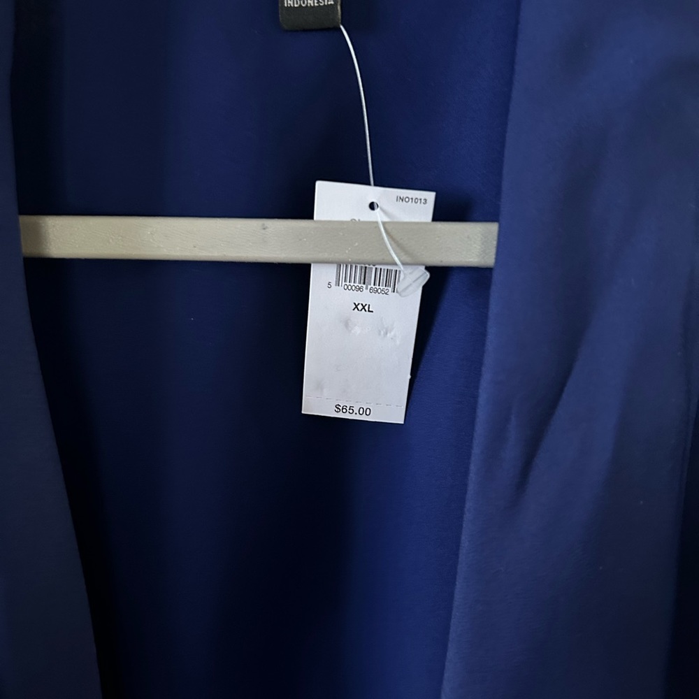 Banana Republic NWT Sleeveless Faux Wrap Blouse in Royal Blue XXL - Picture 3 of 5